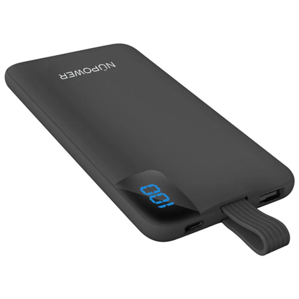 NuPower 10000 mAh USB-C Portable Power Bank - Black