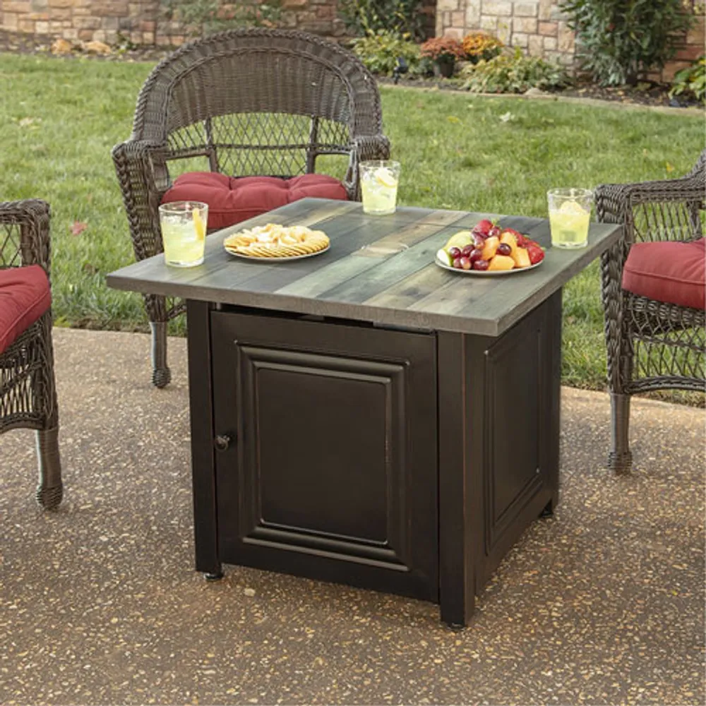 Endless Summer Cayden Propane Fire Pit Table - 50000 BTU - Bronze