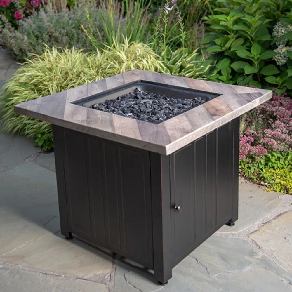 Table avec foyer au propane Harper d'Endless Summer - 50 000 BTU - Bronze