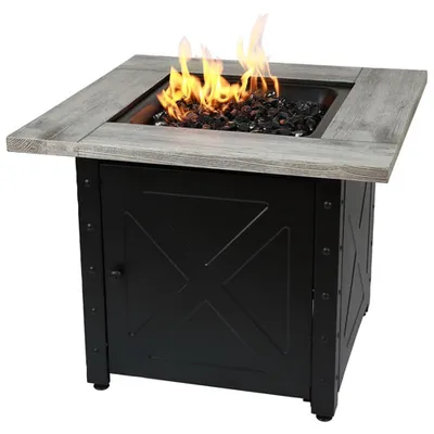 Endless Summer Mason Propane Fire Pit Table - 50000 BTU - Black