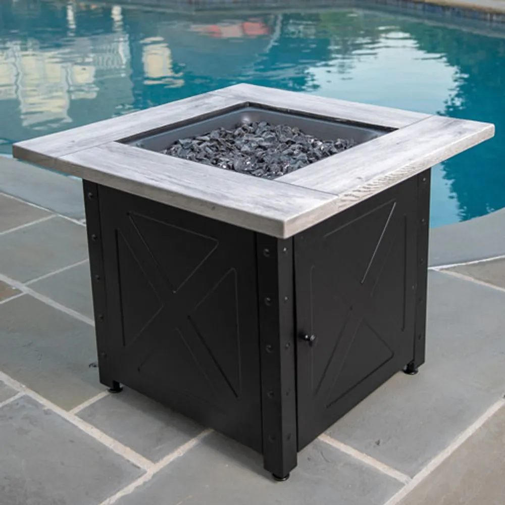 Table avec foyer au propane Mason d'Endless Summer - 50 000 BTU - Noir