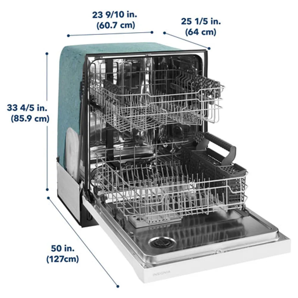 Insignia 24" 51dB Built-In Dishwasher with Stainless Steel Tub (NS-DWRF2WH3) - White - Only at Best Buy