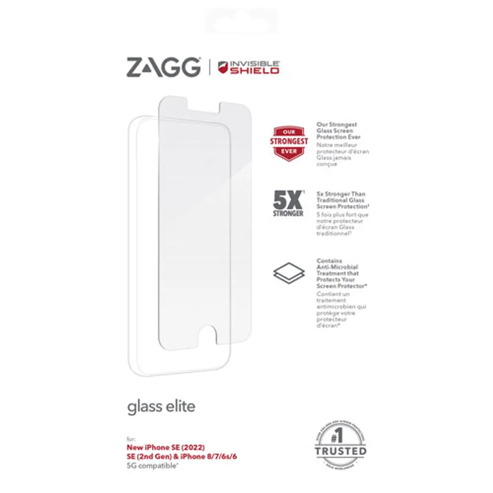 InvisibleShield by ZAGG Glass Elite+ Screen Protector for iPhone SE (3rd Gen/2nd Gen)