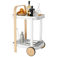 Umbra Bellwood Modern Serving Cart - White/Natural