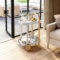Umbra Bellwood Modern Serving Cart - White/Natural