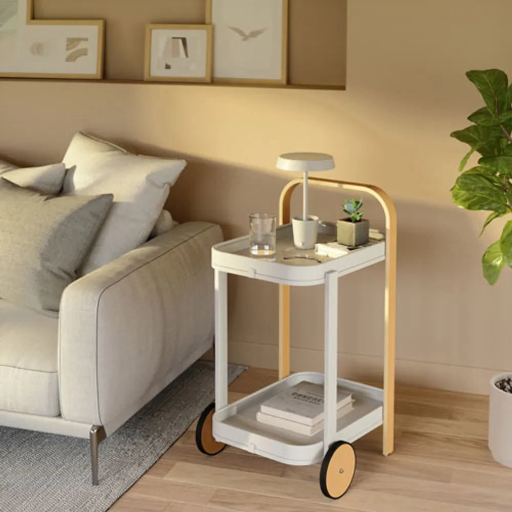 Umbra Bellwood Modern Serving Cart - White/Natural