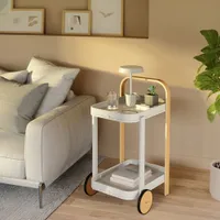 Umbra Bellwood Modern Serving Cart - White/Natural