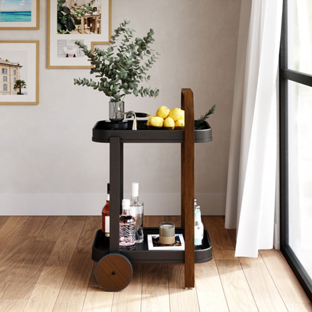 Umbra Bellwood Modern Serving Cart - Black/Natural