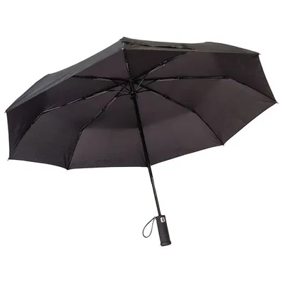 KeySmart RainTorch Umbrella with Flashlight - Black