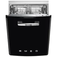 Smeg 24" 47dB Built-In Dishwasher with Third Rack (STU2FABBL2) - Black