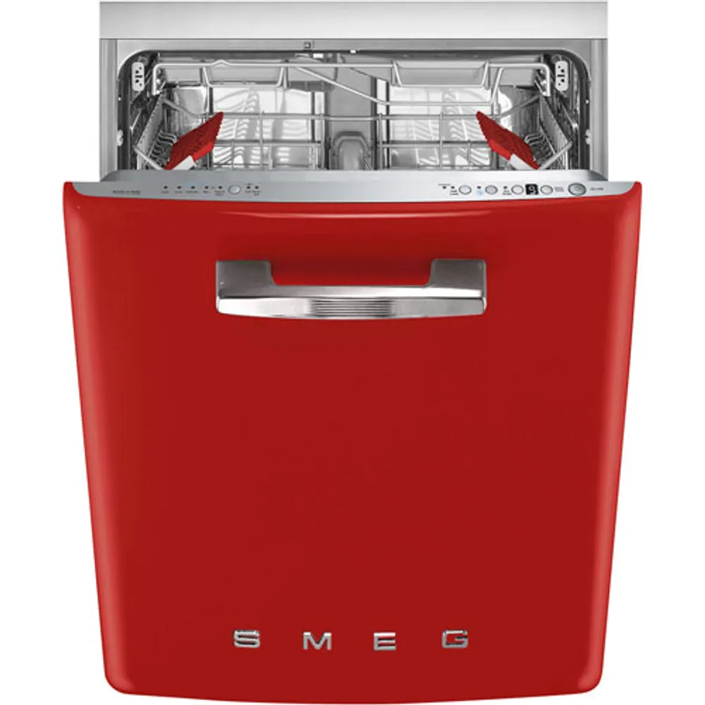 Smeg 24" 47dB Built-In Dishwasher with Third Rack (STU2FABRD2) - Red