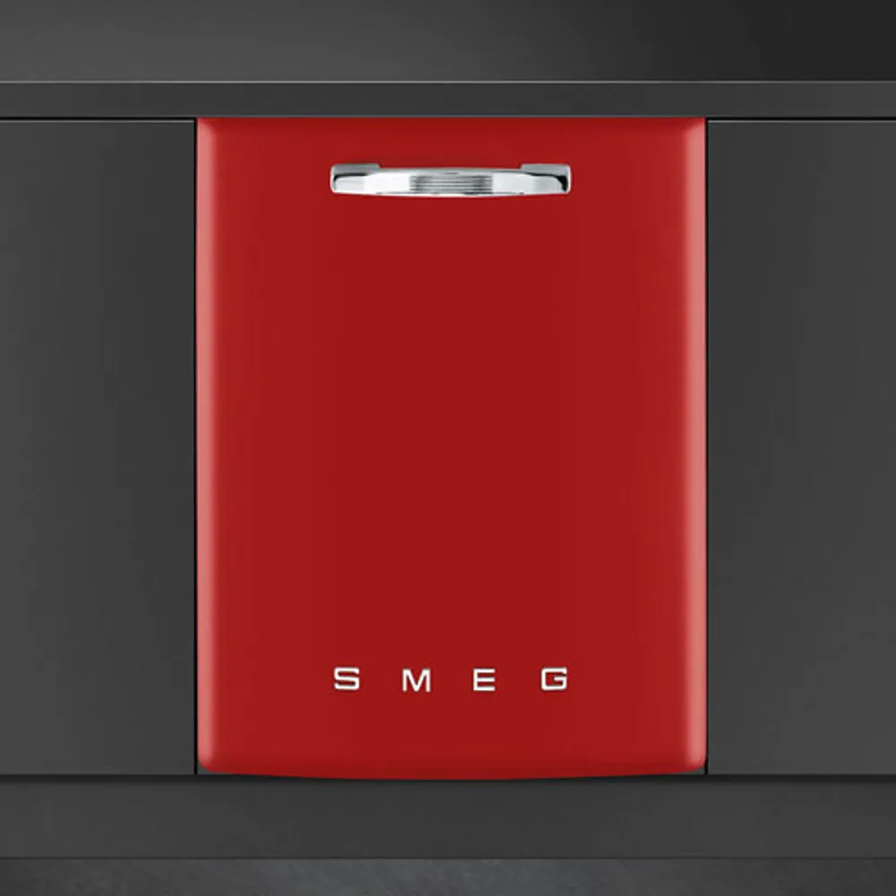 Smeg 24" 47dB Built-In Dishwasher with Third Rack (STU2FABRD2) - Red