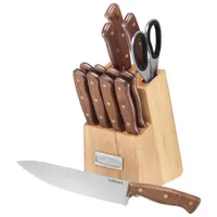 Cuisinart Walnut Triple Rivet 14-Piece Knife Block Set (C55W-14PCBC)