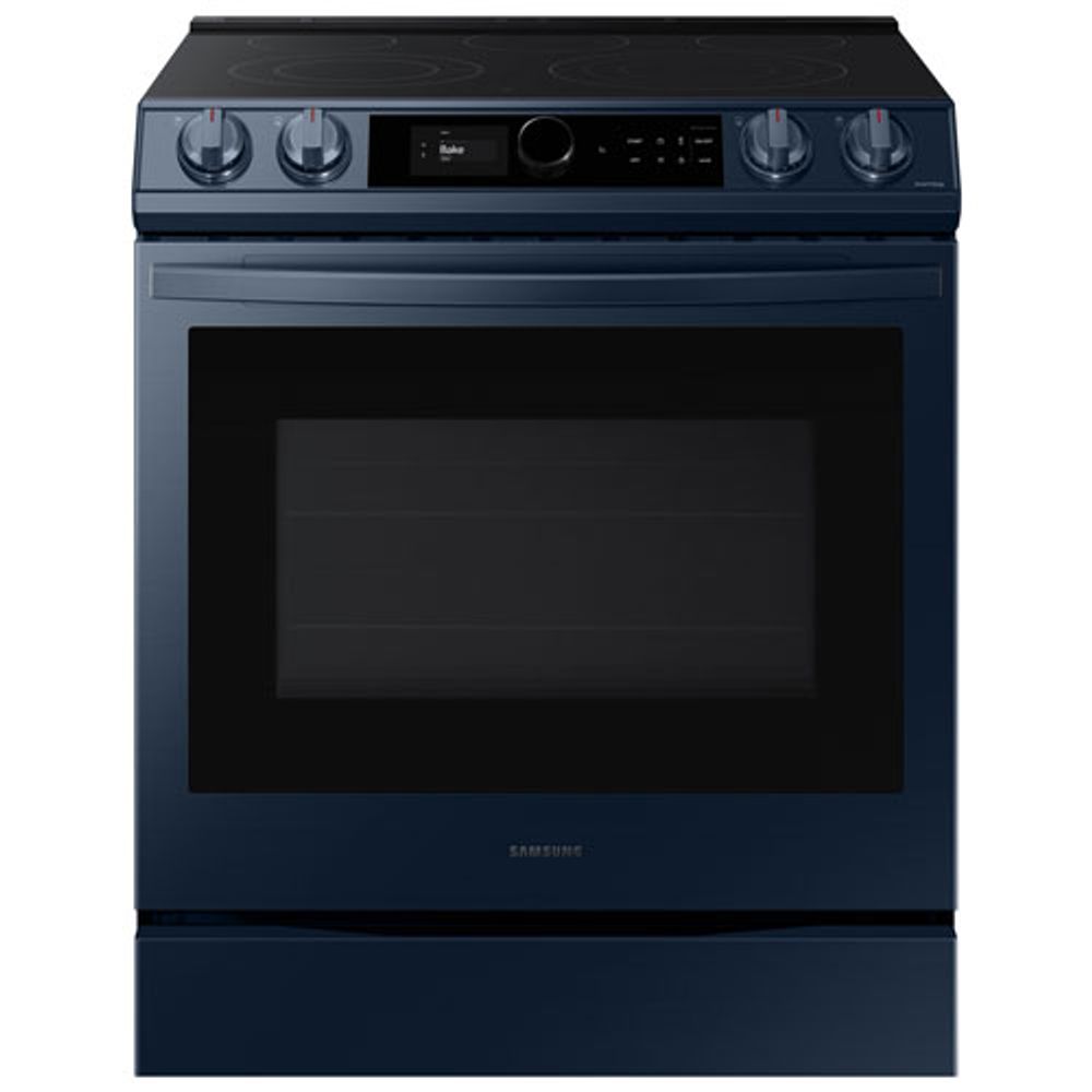 Samsung BESPOKE 30" True Convection 5-Element Slide-In Electric Air Fry Range (NE63A8711QN/AC) - Navy