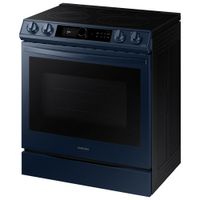 Samsung BESPOKE 30" True Convection 5-Element Slide-In Electric Air Fry Range (NE63A8711QN/AC) - Navy