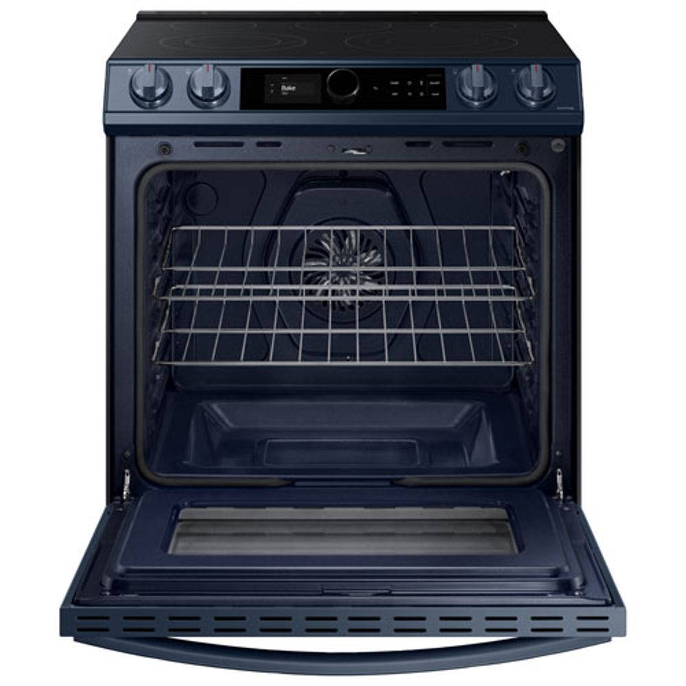 Samsung BESPOKE 30" True Convection 5-Element Slide-In Electric Air Fry Range (NE63A8711QN/AC) - Navy