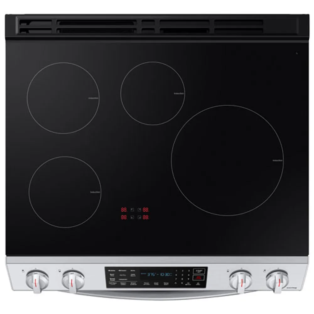 Samsung 30" 6.3 Cu Ft Fan Convection Slide-In Induction Air Fry Range (NE63B8411SS/AC) - Stainless Steel