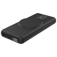 Kopplen 10000 mAh 22.5W Fast Charging USB Power Bank with Wireless Charger & Built-In USB Cable- Black