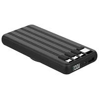 Chargeur portable rapide USB 10 000 mAh 22,5 W de Kopplen avec chargeur sans fil et câble USB intégré - Noir