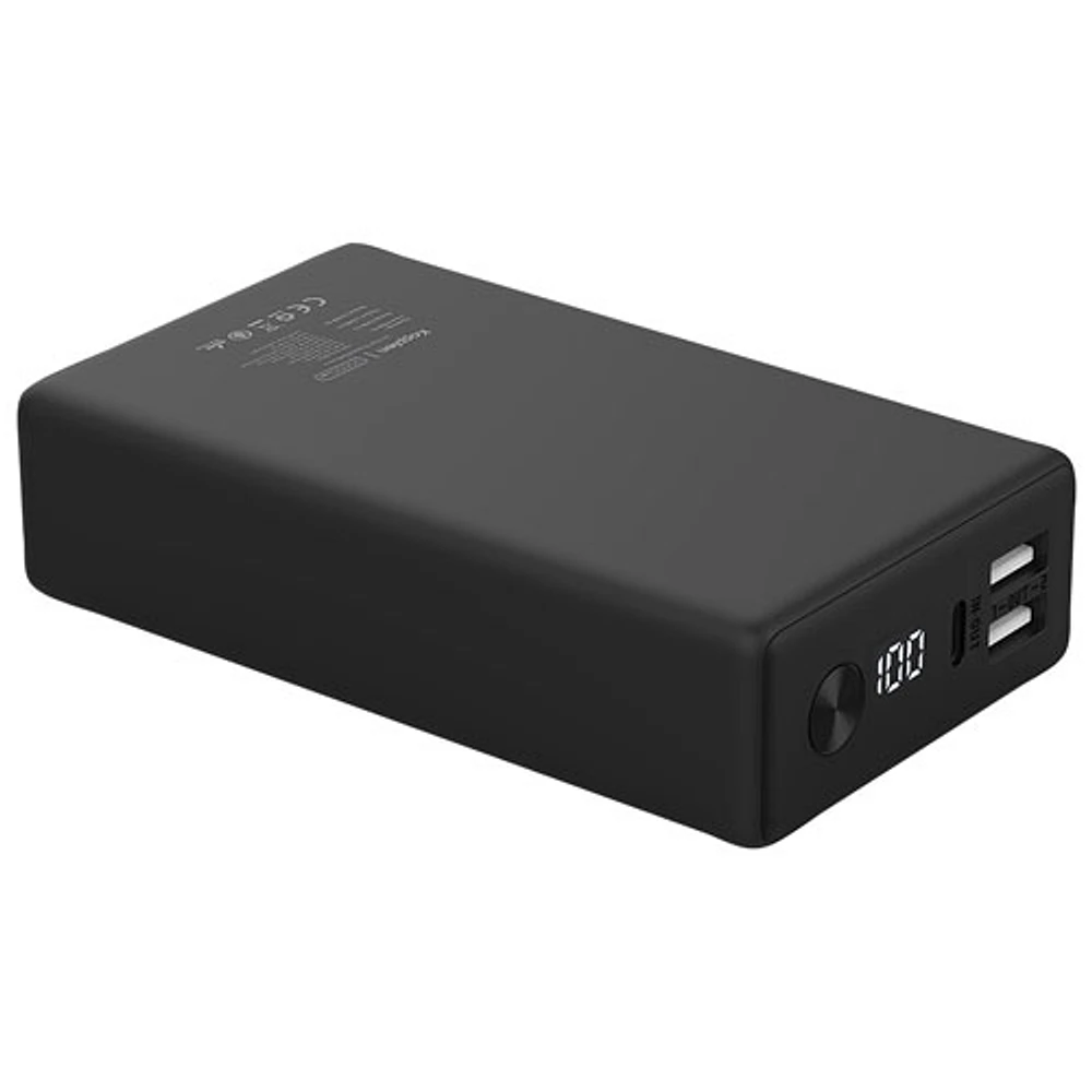 Chargeur portable USB à chargement rapide de 22,5 W et 20 000 mA h avec affichage numérique de Kopplen - Noir