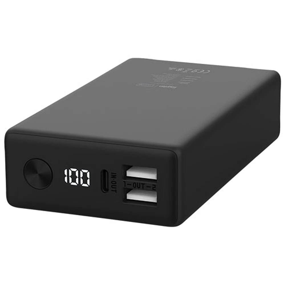 Kopplen Digital Display 20000 mAh 22.5W Fast Charging USB Power Bank - Black