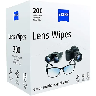 Zeiss Lens Cleaning Wipes - 200-Pack