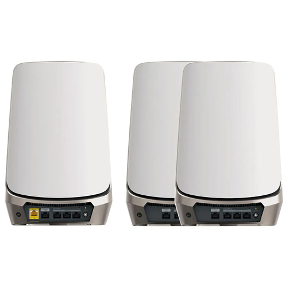 NETGEAR Orbi AXE11000 Quad-Band 16-Stream WiFi 6E Whole Home Mesh System (RBKE963) - 3 Pack