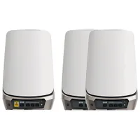 NETGEAR Orbi AXE11000 Quad-Band 16-Stream WiFi 6E Whole Home Mesh System (RBKE963) - 3 Pack