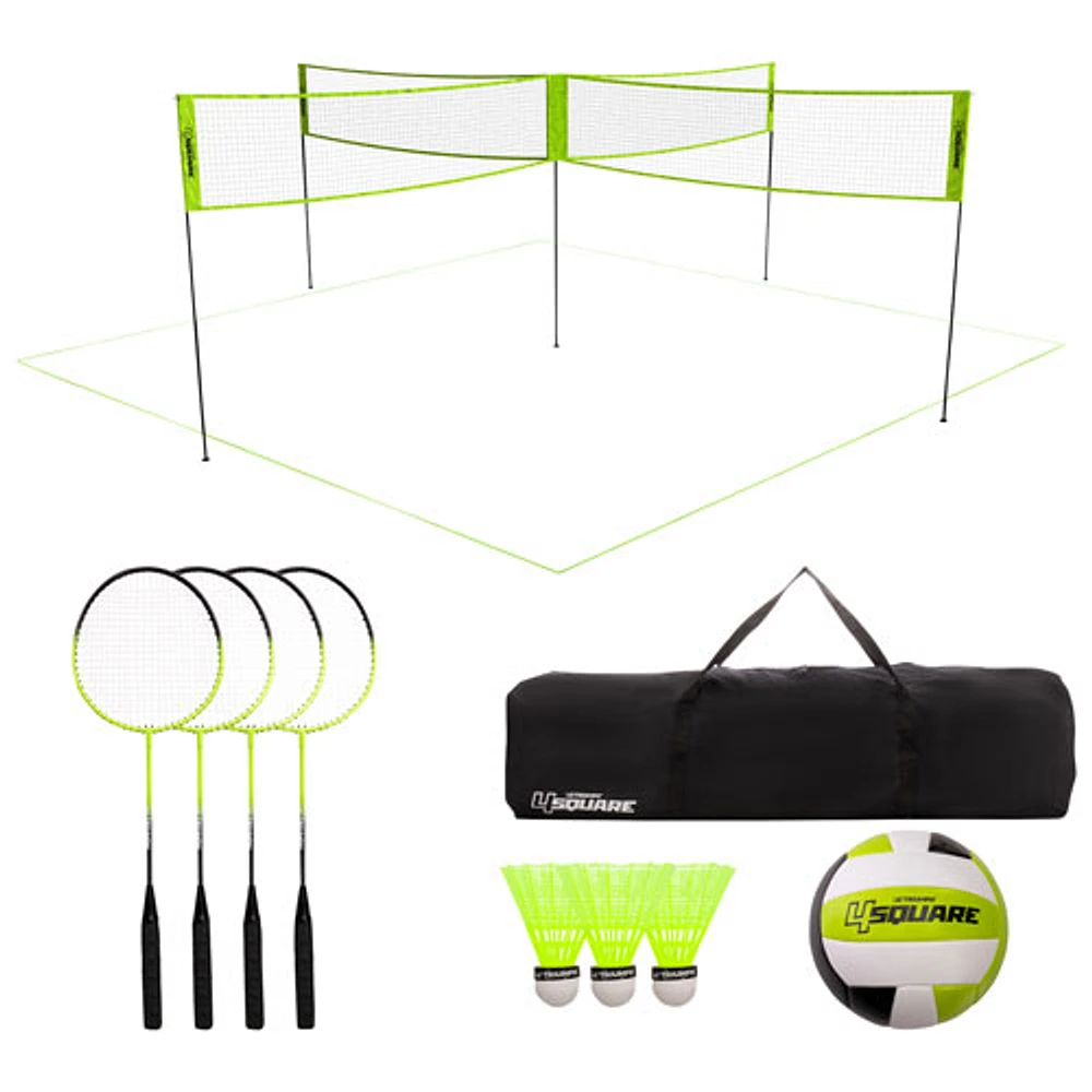 Jeu combiné de volleyball et de badminton à 4 carrés de Triumph