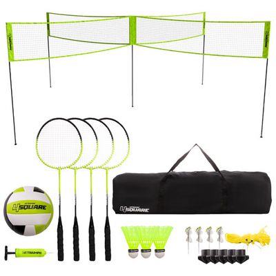 Triumph 4-Square Volleyball & Badminton Combo Set