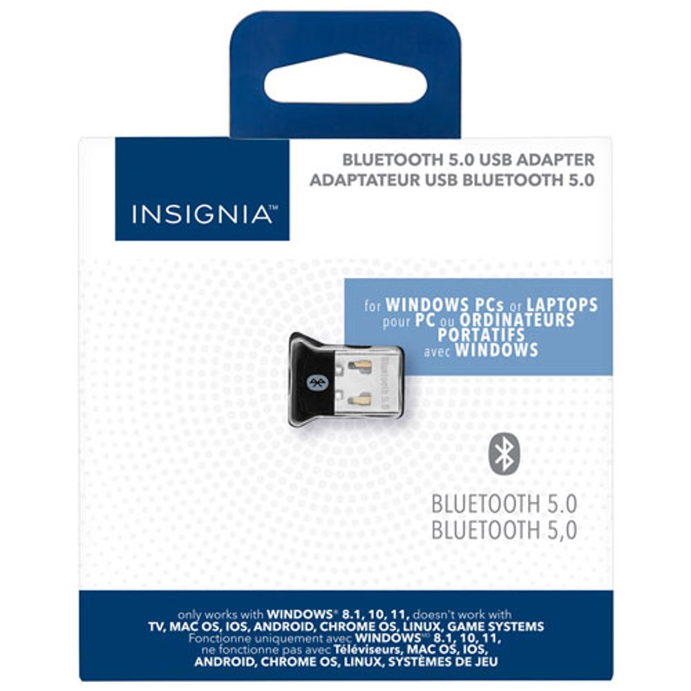 Insignia USB Bluetooth 5.0 Adapter (NS-PA3BT5A2B22-C) - Black - Only at Best Buy