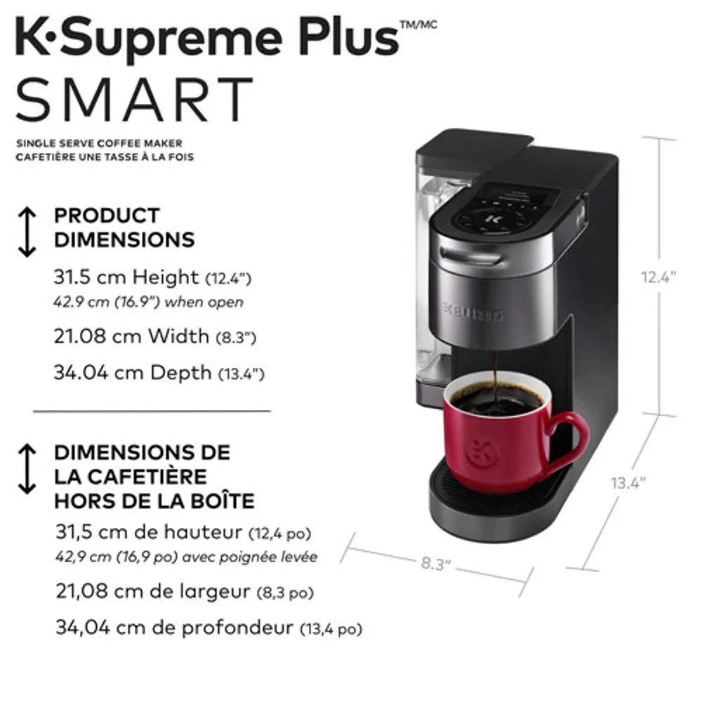 Keurig K-Supreme Plus Smart Single Serve Coffee Maker - Metal