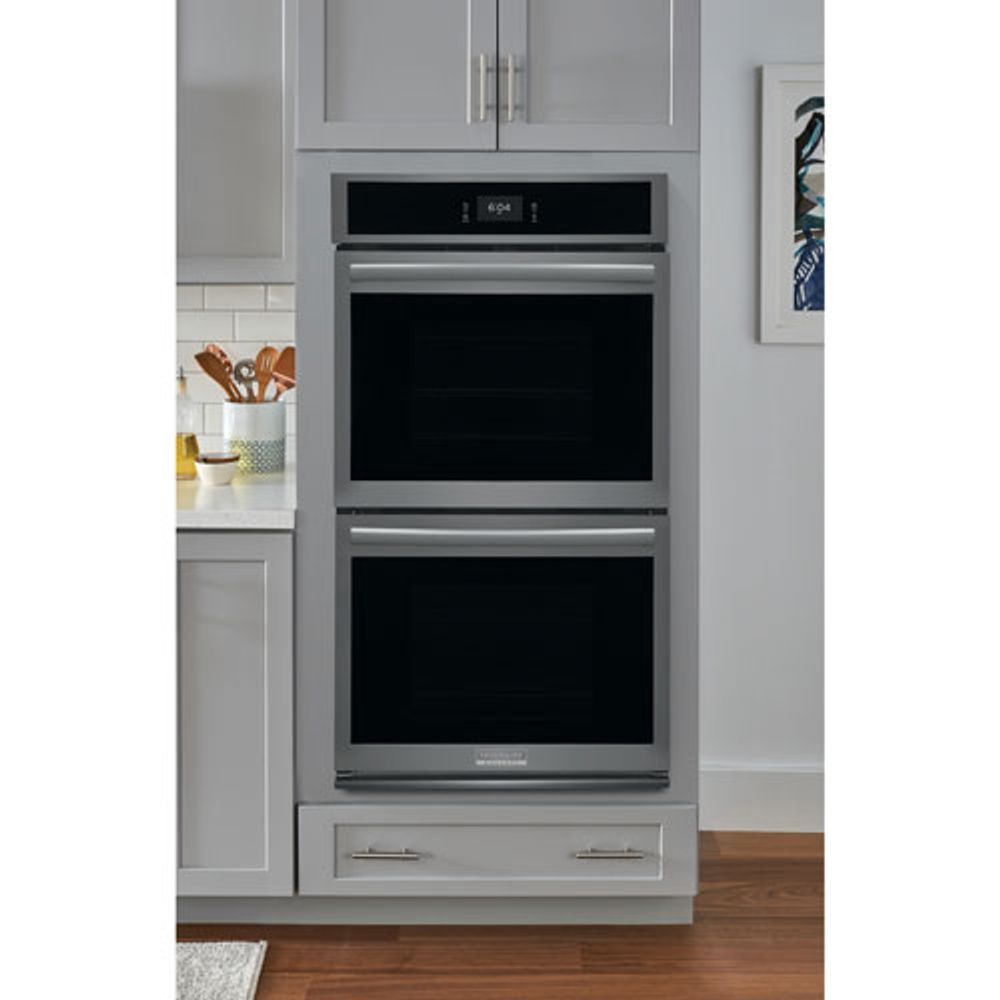 Frigidaire Gallery 27" 7.6 Cu.Ft. Combination Electric Wall Oven (GCWD2767AD) - Black Stainless Steel