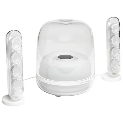 Système de haut-parleur sans fil Bluetooth SoundSticks 4 de Harman Kardon - Blanc