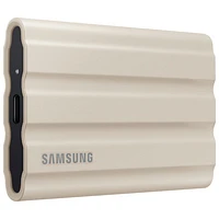 Disque SSD externe USB 3.2 de 1 To T7 Shield de Samsung (MU-PE1T0K/AM) - Beige