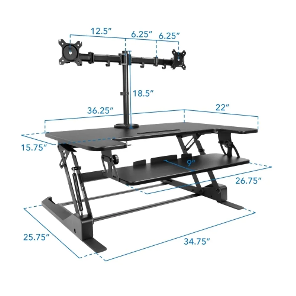  Mount-It! Standing Desk Converter with Bonus Dual