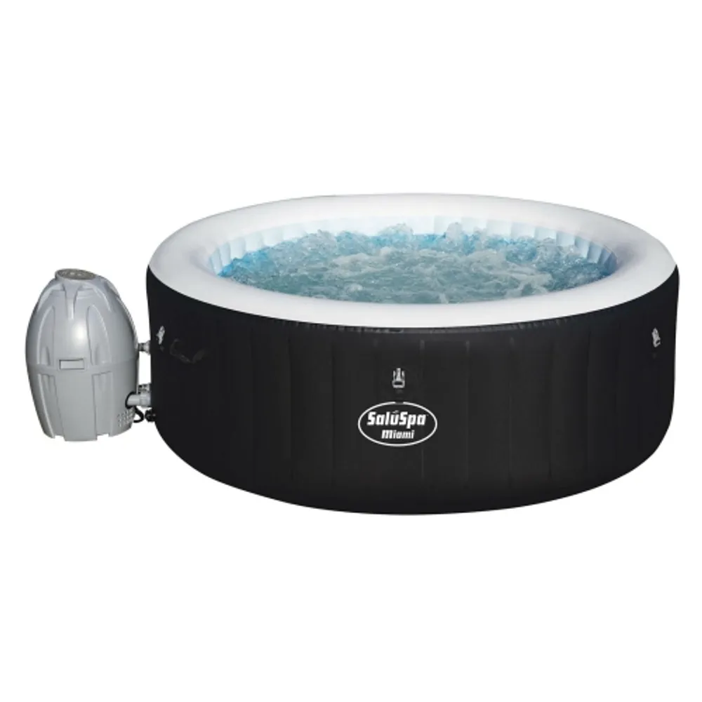 24SHOP SaluSpa Miami 4-Person Portable Inflatable Round Air Jet Hot Tub Spa  | Coquitlam Centre
