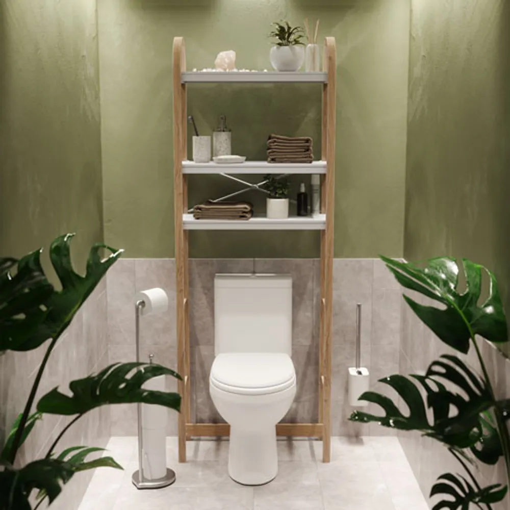 Umbra Bellwood 3-Shelf Over The Toilet Shelf - Wht/Natural