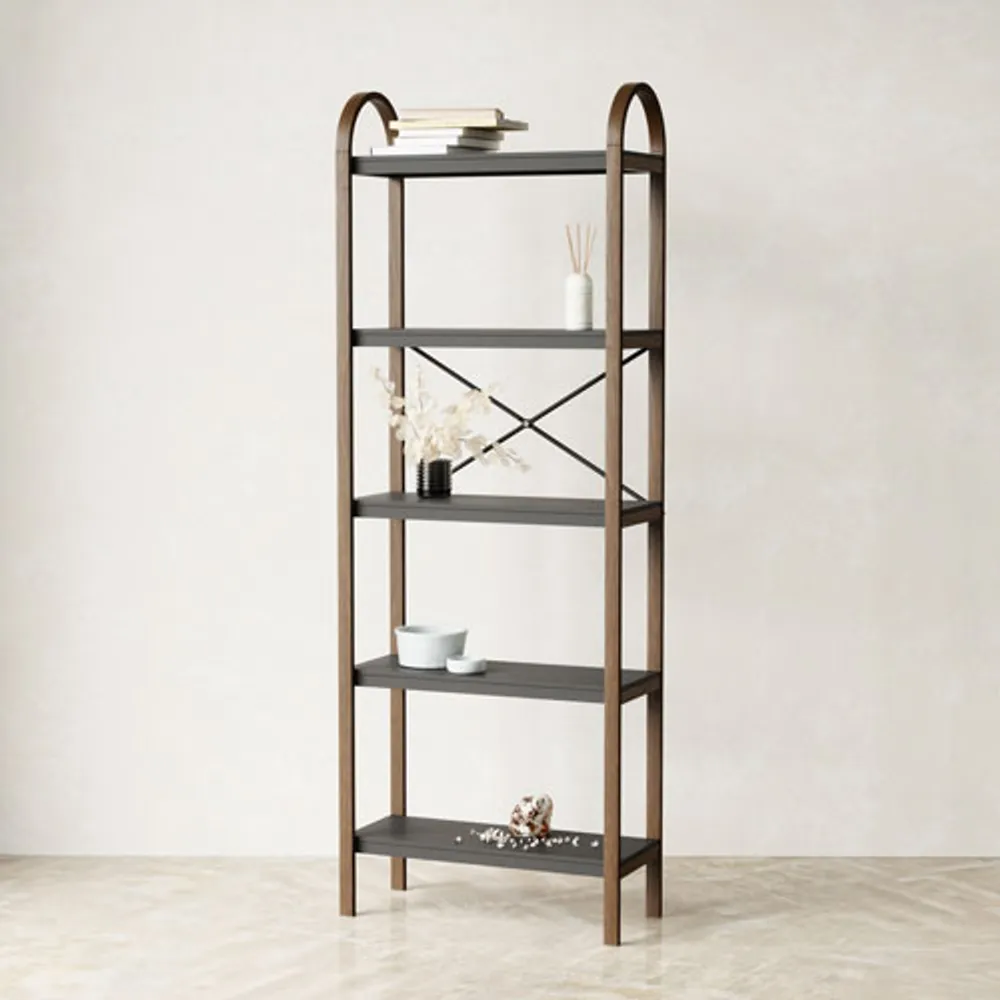 Umbra Bellwood 67" 5-Shelf Freestanding Shelf - Black/Natural