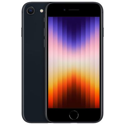 Bell Apple iPhone SE 128GB (3rd Generation) - Midnight - Monthly Financing