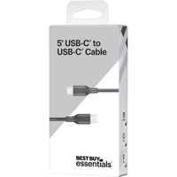 Best Buy Essentials 1.5m (4.9 ft.) USB-C to USB-C Cable (BE-MCC522K-C)