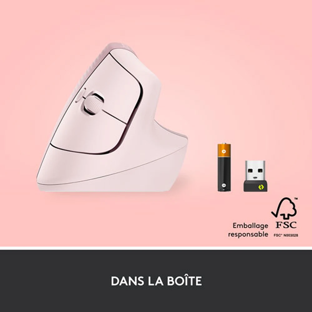 Logitech Lift Vertical Ergonomic 4000 DPI Wireless Mouse