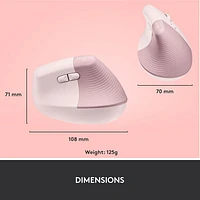 Logitech Lift Vertical Ergonomic 4000 DPI Wireless Mouse