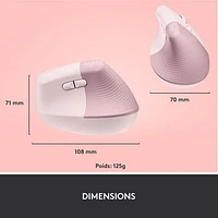 Logitech Lift Vertical Ergonomic 4000 DPI Wireless Mouse