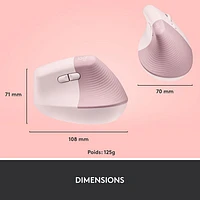 Logitech Lift Vertical Ergonomic 4000 DPI Wireless Mouse