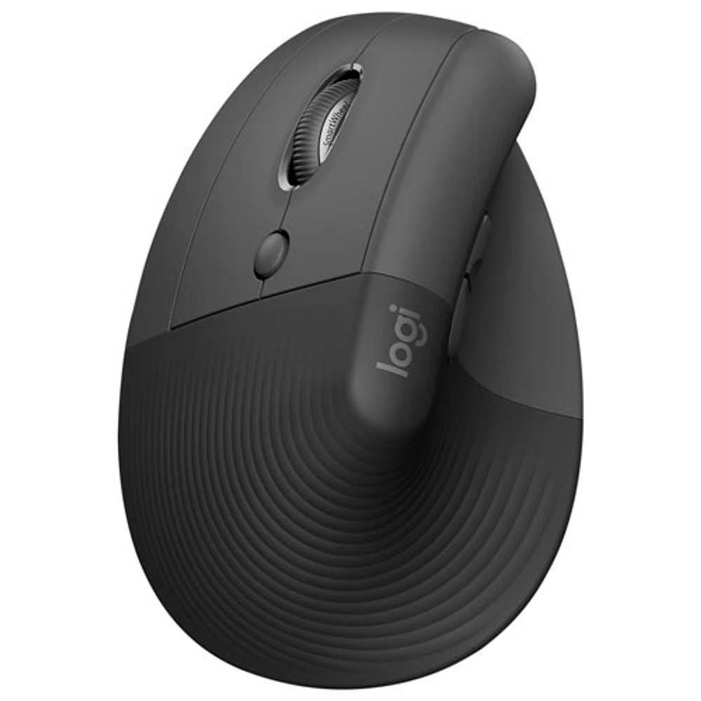 Logitech Lift Left Vertical Ergonomic 4000 DPI Wireless Mouse - Graphite