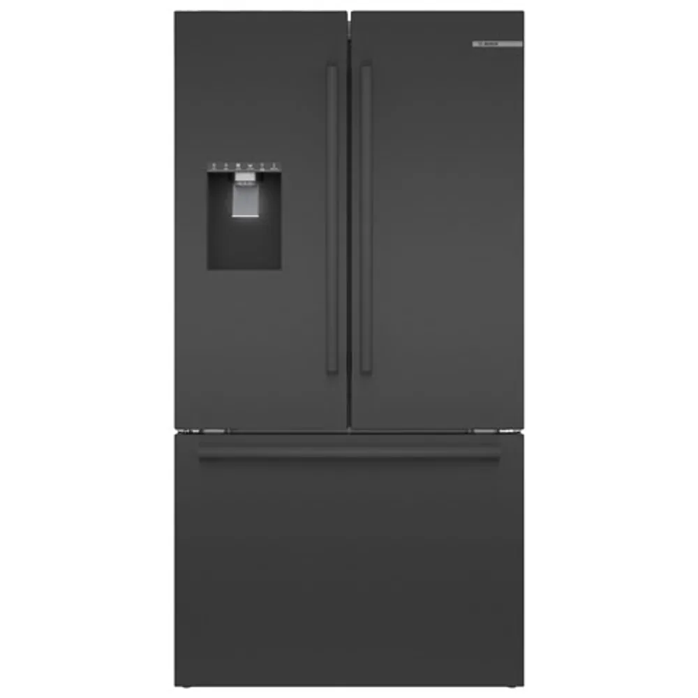 Bosch 36" 26 Cu. Ft. French Door Refrigerator with Water & Ice Dispenser (B36FD50SNB) - Black Stainless