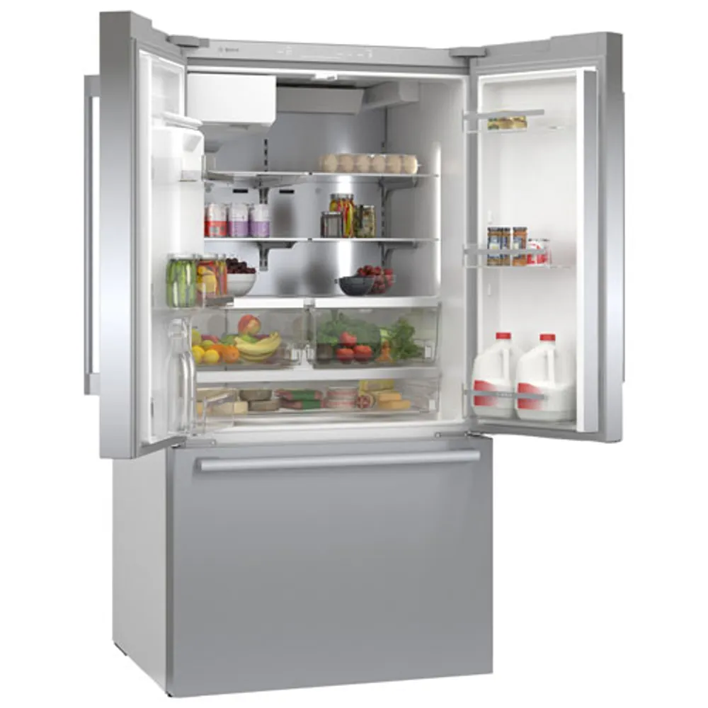 Bosch 36" 26 Cu. Ft. French Door Refrigerator with Water & Ice Dispenser (B36FD50SNS) - Stainless Steel