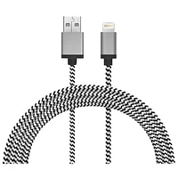 LBT 1.2m (4 ft.) USB-A/Lightning Cable (LBT098) - Black/White