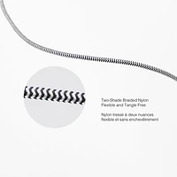 LBT 2.1m (7 ft.) USB-A/Lightning Cable (LBT074) - Black/White